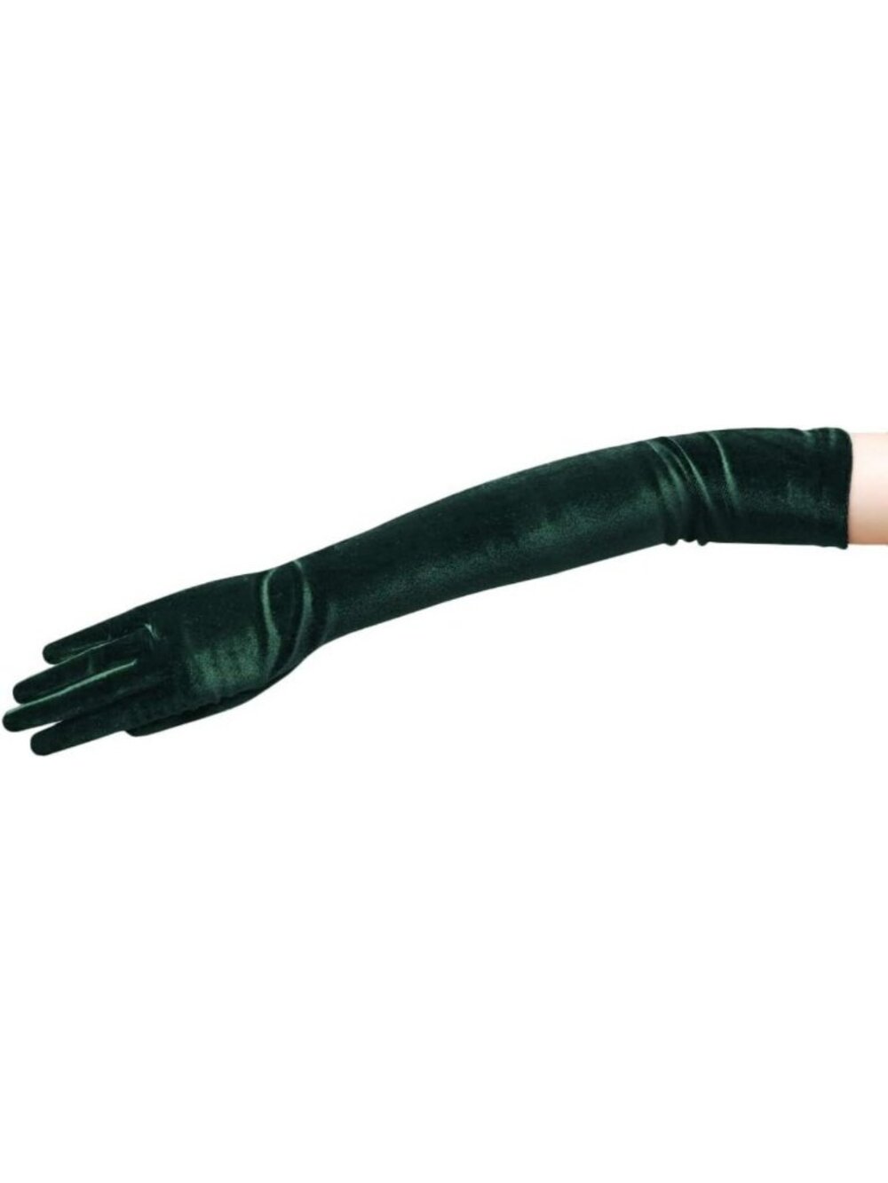 Elegant 19.5" Long Stretch Velvet Gloves - Soft, Stylish, Perfect for Any